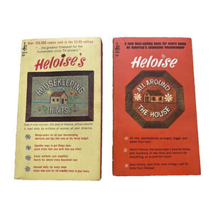 Vtg Set of 2 Heloise Books -Housekeeping Hints & All Around The House